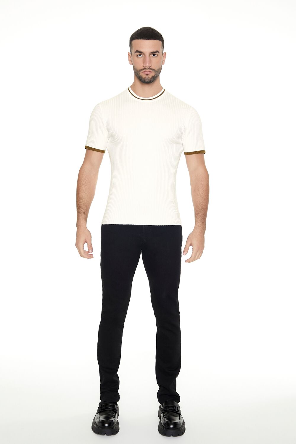 Sweater-Knit Ringer Tee