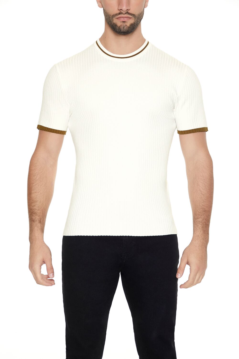 Sweater-Knit Ringer Tee