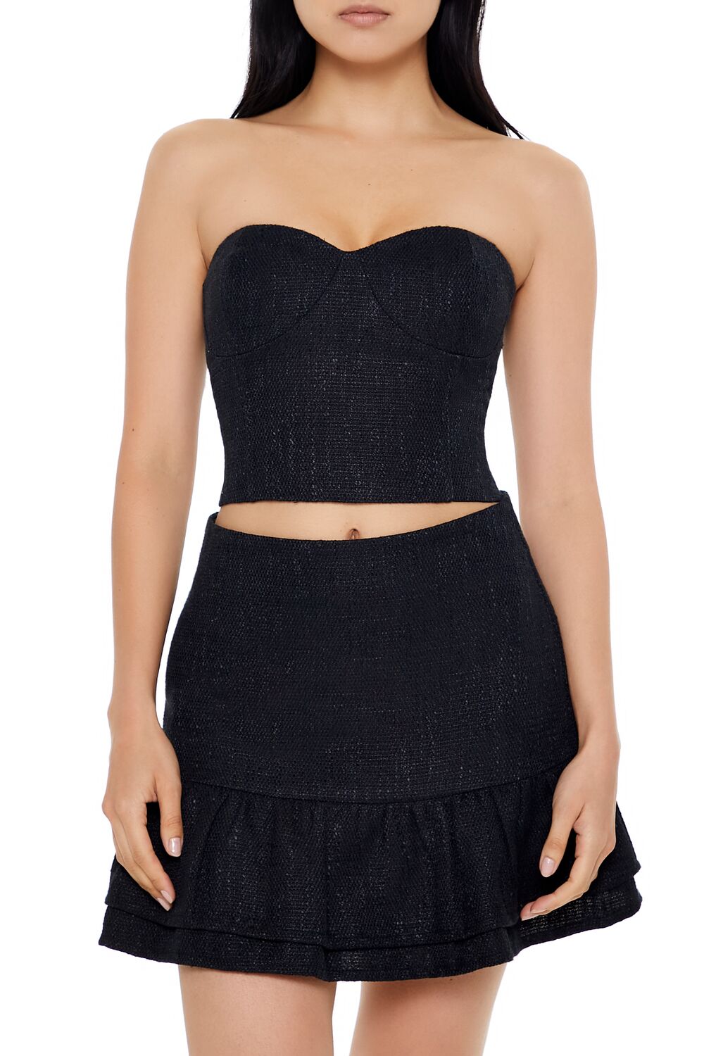 Tweed Tube Top & Mini Skirt Set