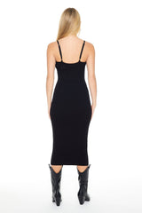Crochet Rosette Cami Midi Dress