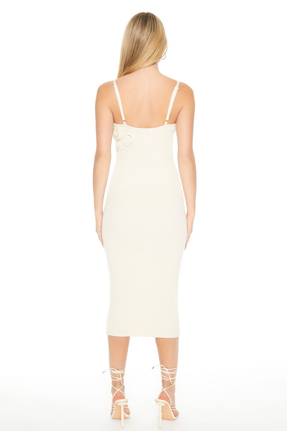 Crochet Rosette Cami Midi Dress