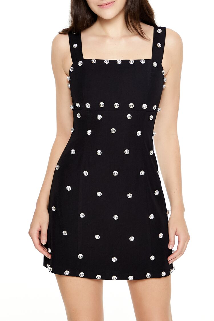 Faux Gem Mini Dress
