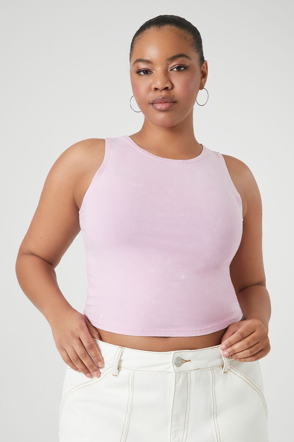 Plus Size Cropped Tank Top