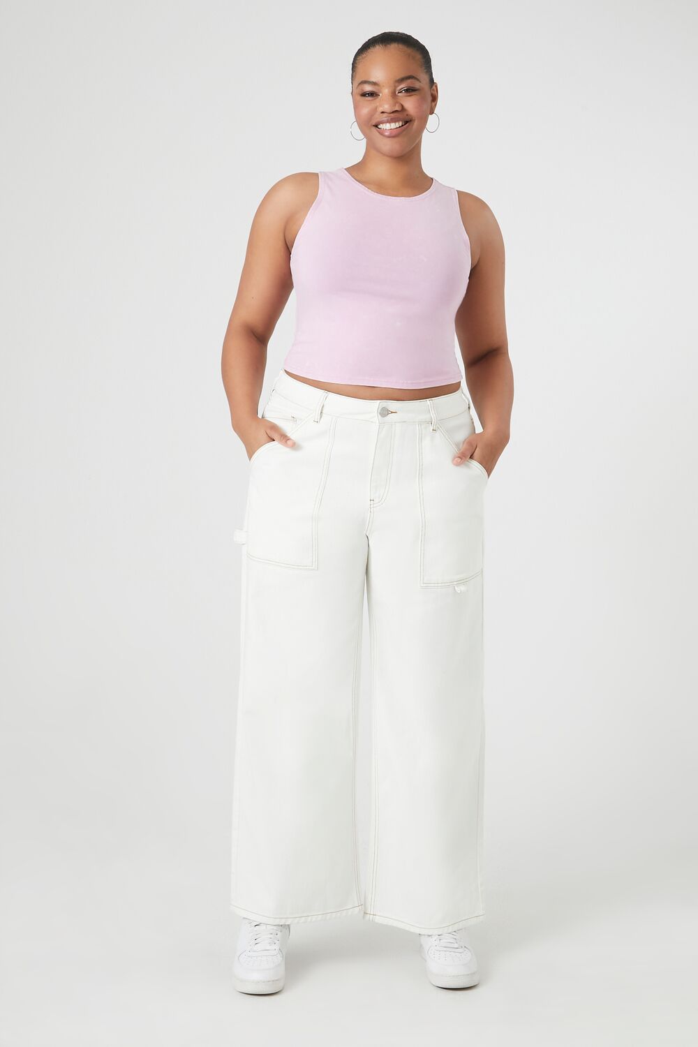 Plus Size Cropped Tank Top