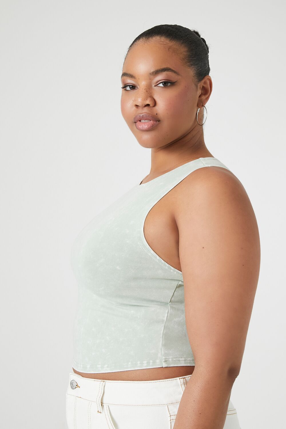 Plus Size Cropped Tank Top