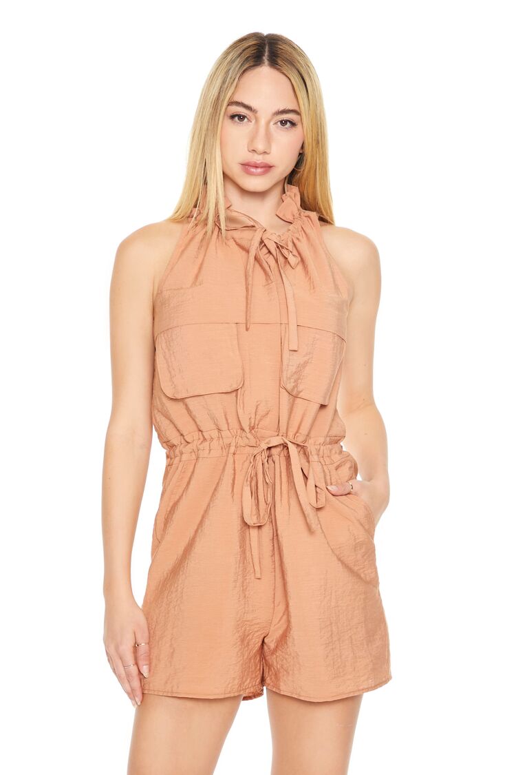 Sleeveless Drawstring Romper