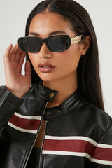 Rectangular Curb Chain Sunglasses