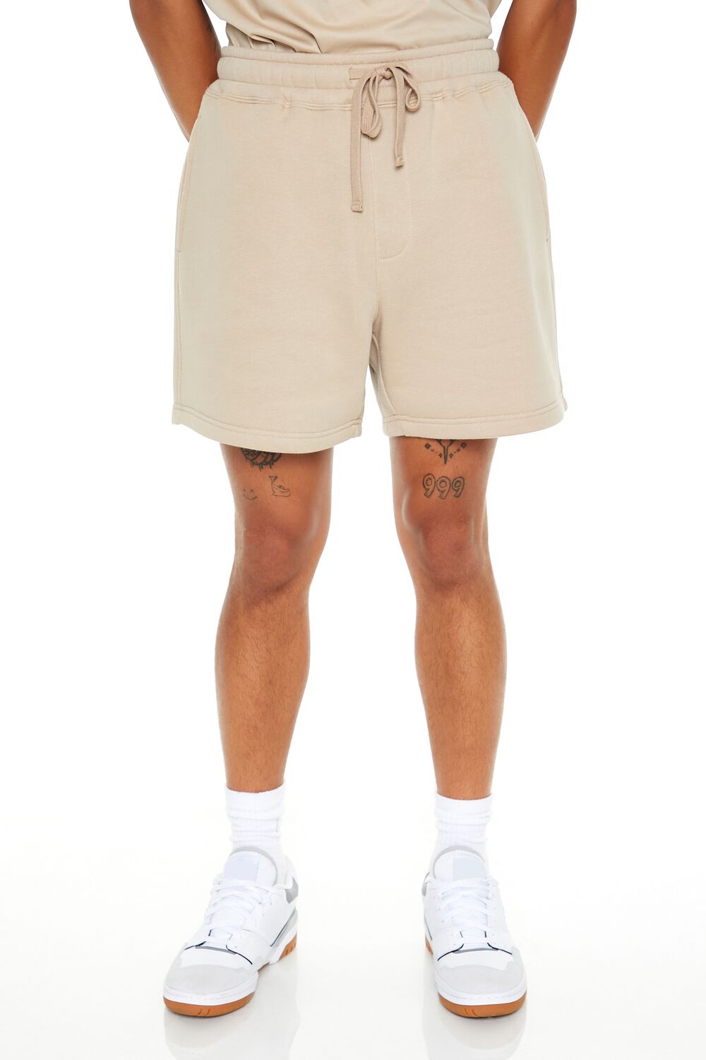 Drawstring Mid-Rise Shorts