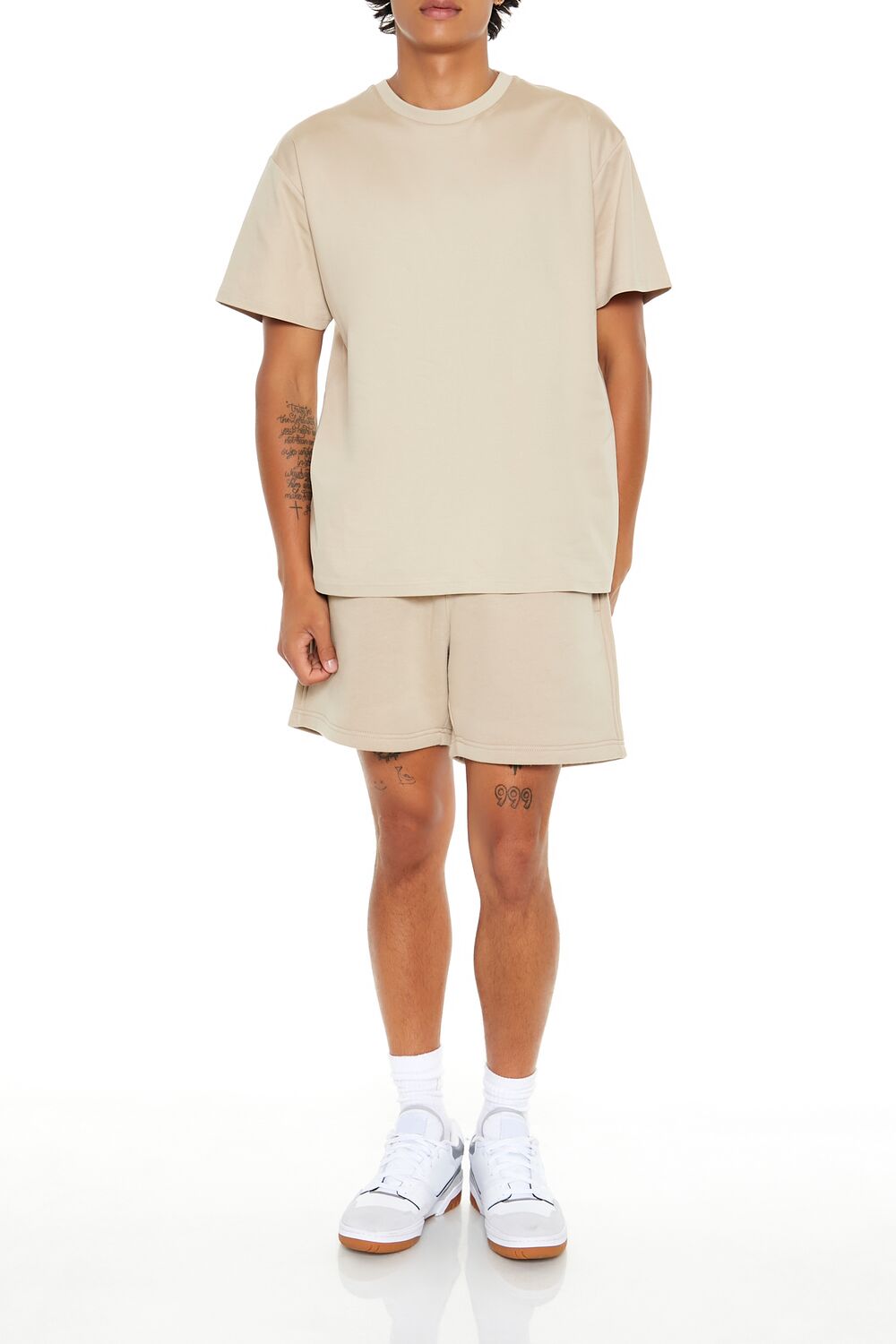Drawstring Mid-Rise Shorts