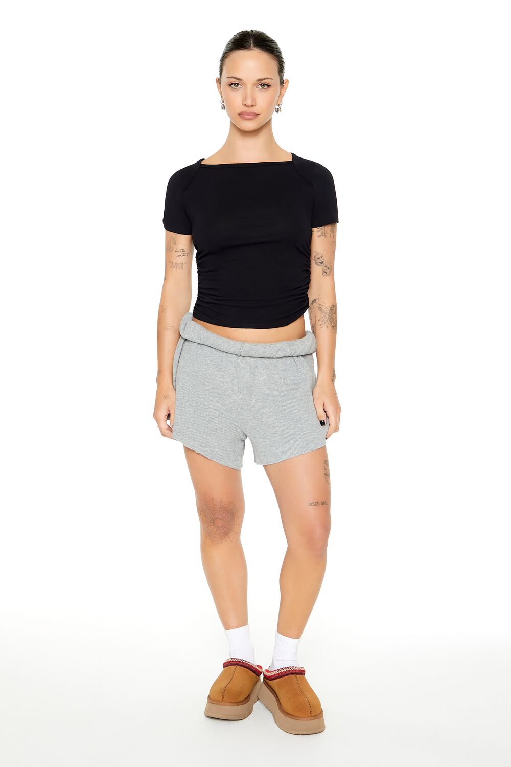 Ruched Cropped Tee