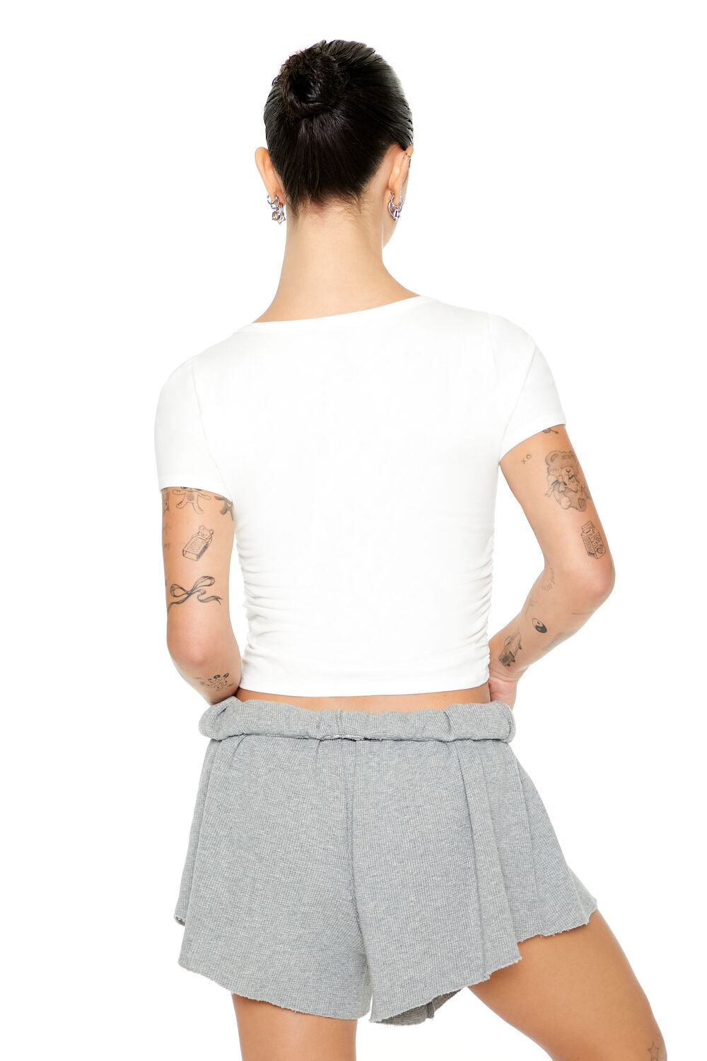 Ruched Cropped Tee