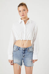 Cropped Drawstring Shirt