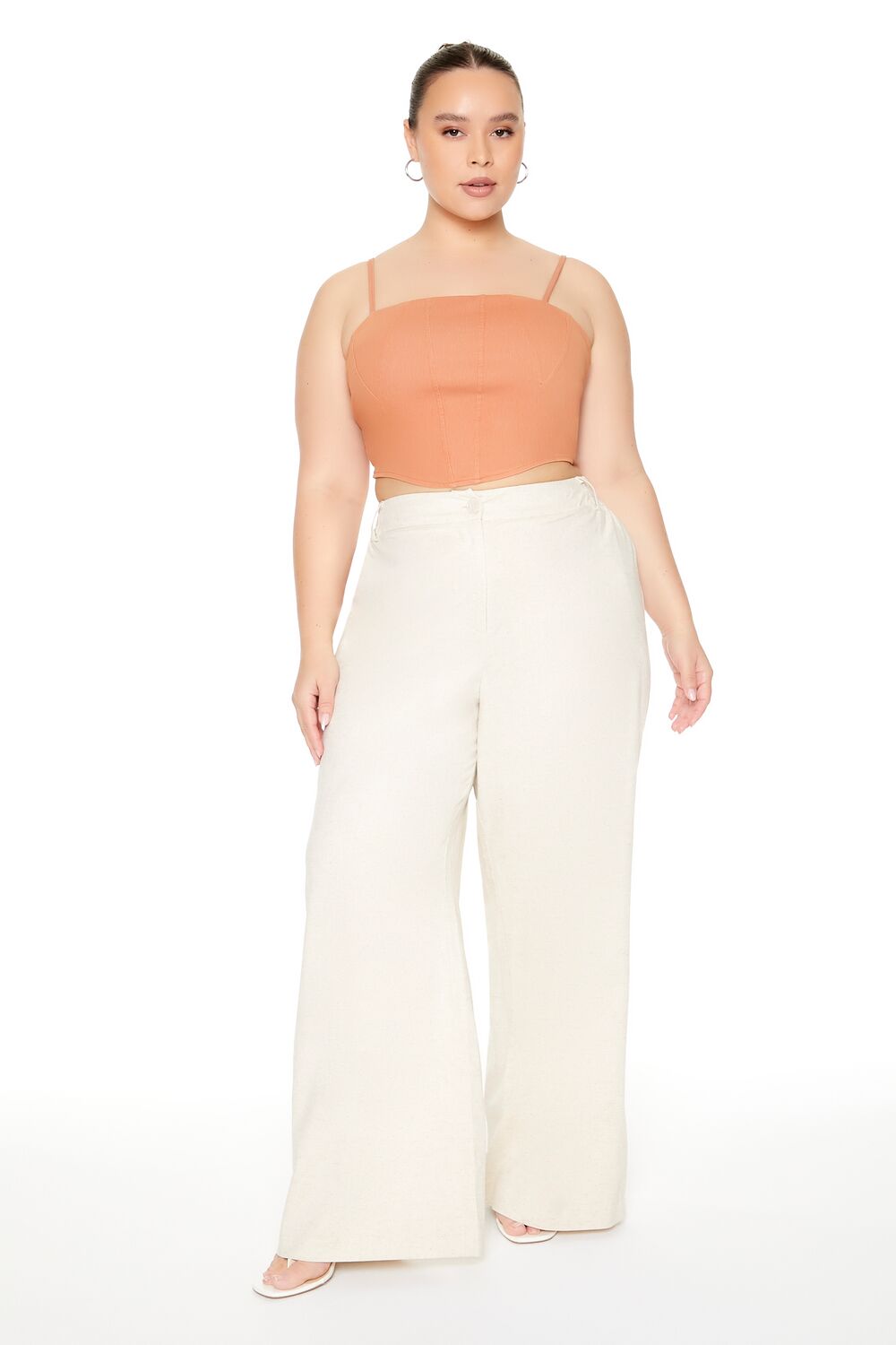 Plus Size High-Rise Wide-Leg Pants