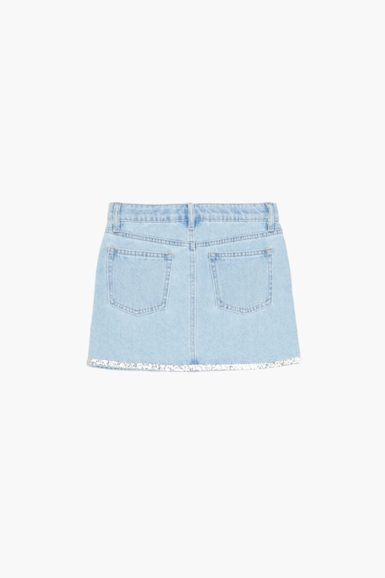 Girls Rhinestone Denim Skirt (Kids)