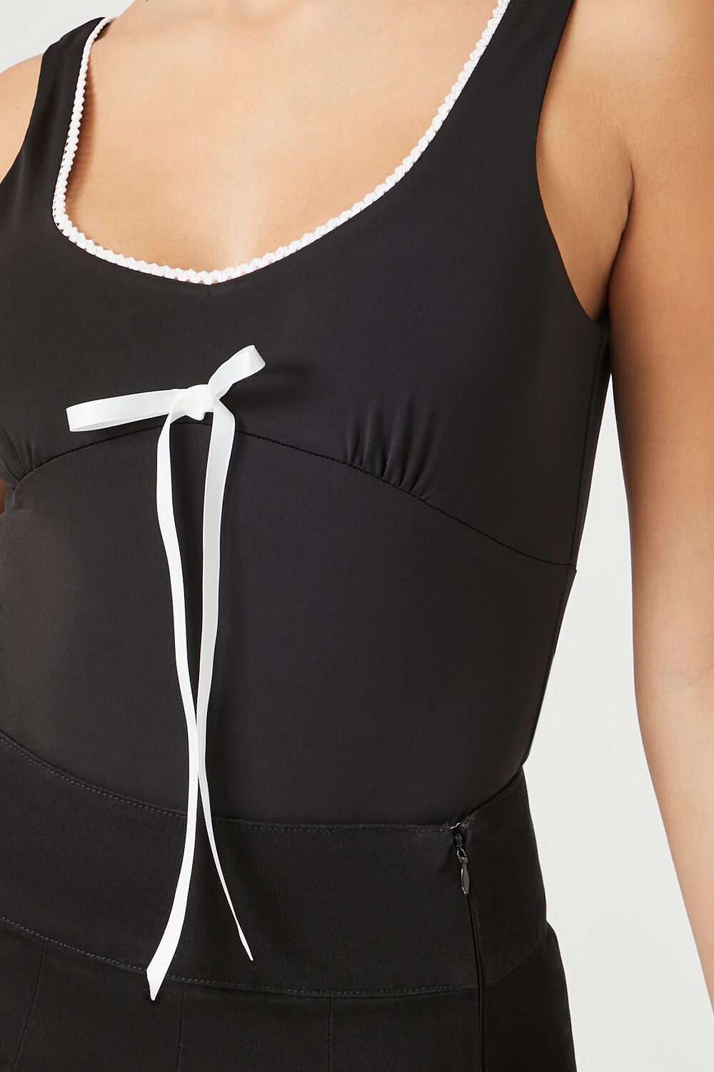Bow Ricrac-Trim Bodysuit