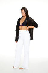 Crochet Straight-Leg Pants