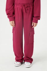 Girls French Terry Cargo Sweatpants (Kids)