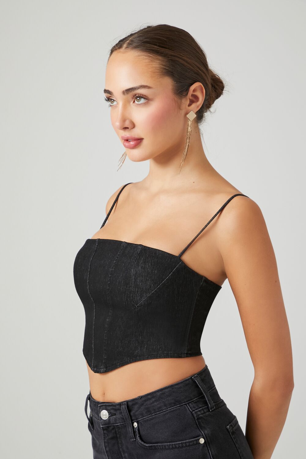 Denim Cropped Cami