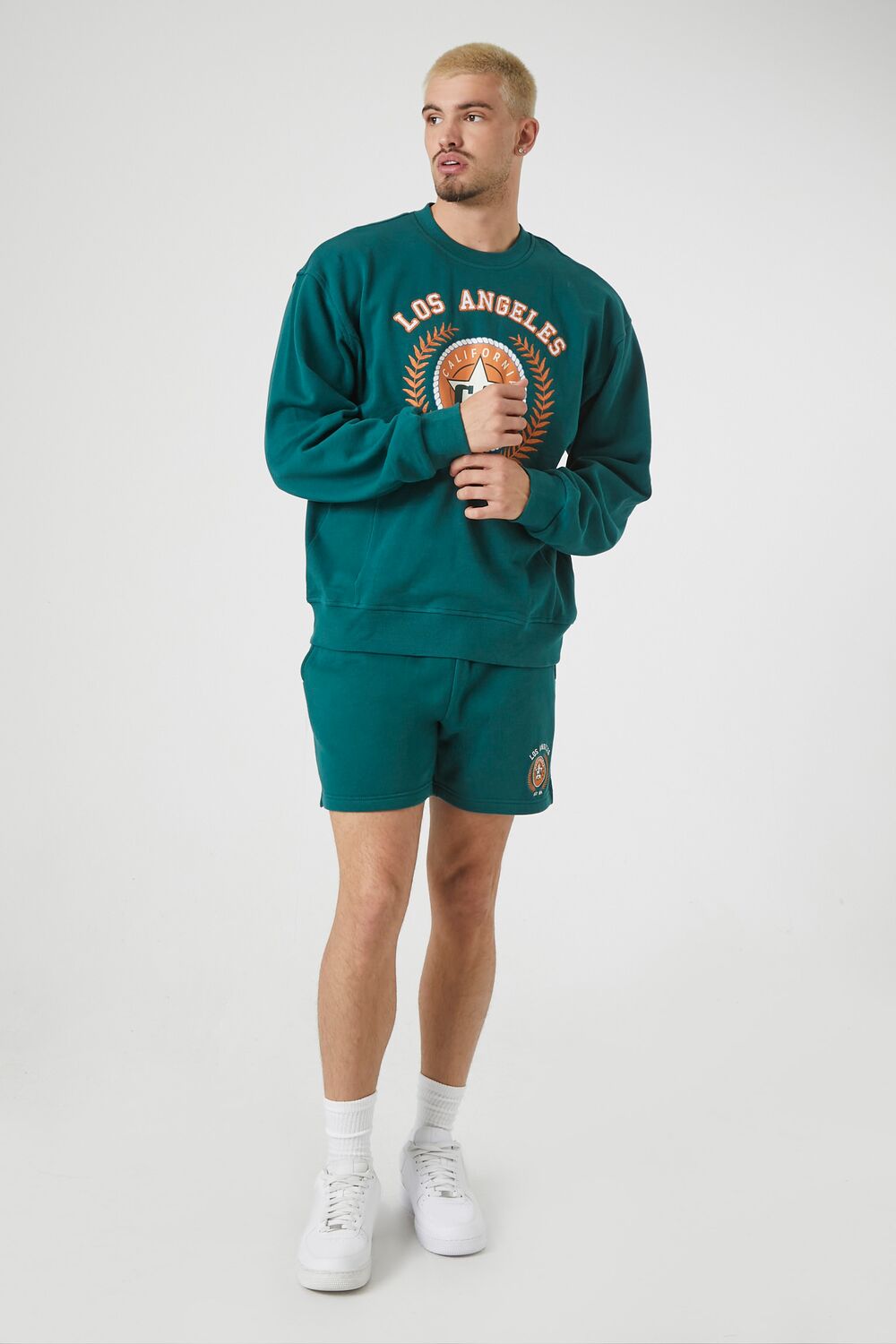 Embroidered Patch Los Angeles Graphic Shorts