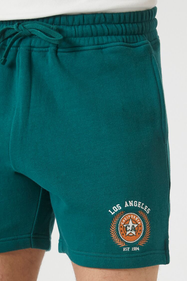 Embroidered Patch Los Angeles Graphic Shorts