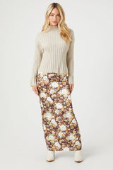 Rib-Knit Mock Neck Sweater