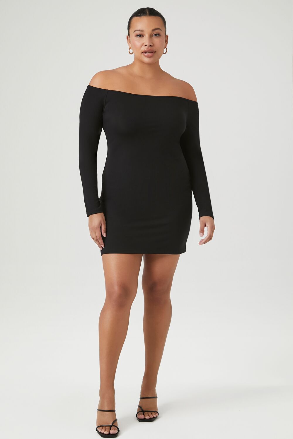 Plus Size Off-the-Shoulder Mini Dress
