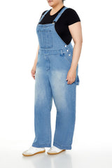 Plus Size Utility Denim Overalls