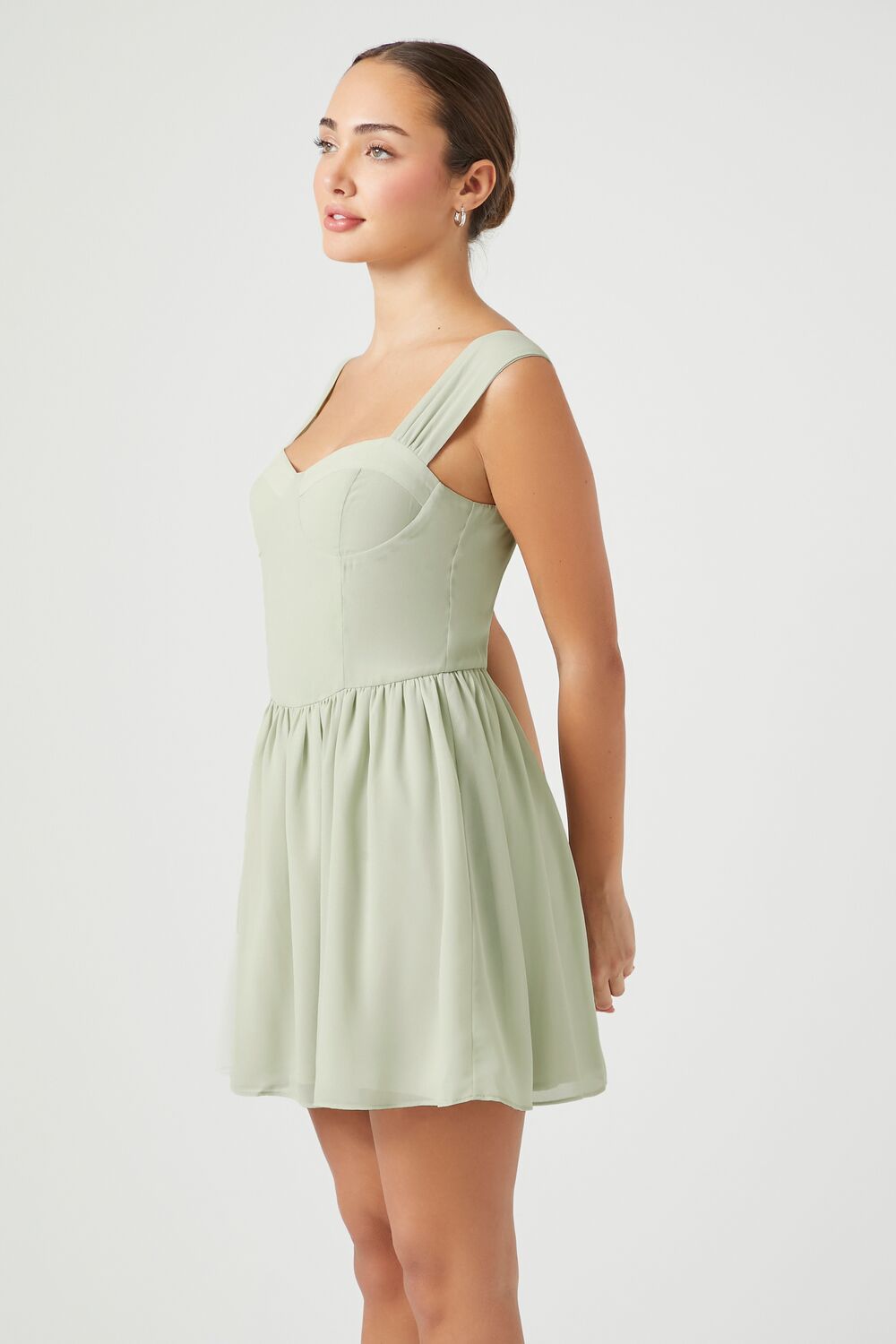 Chiffon Bustier Mini Dress