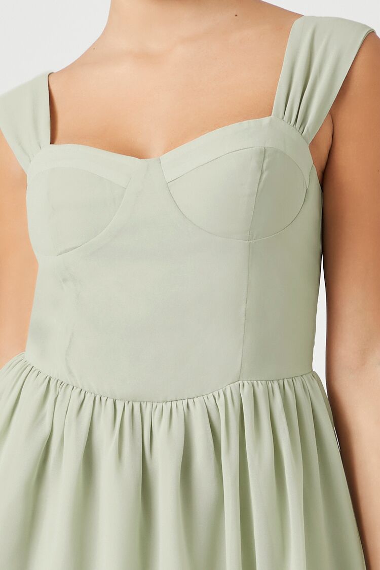 Chiffon Bustier Mini Dress