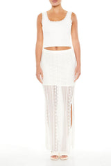 Lace Maxi Column Skirt