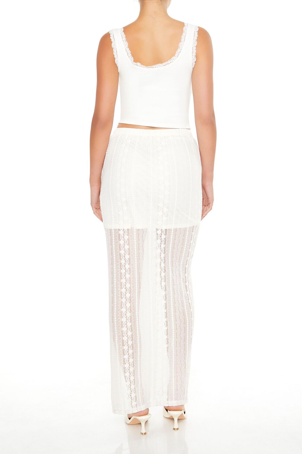 Lace Maxi Column Skirt
