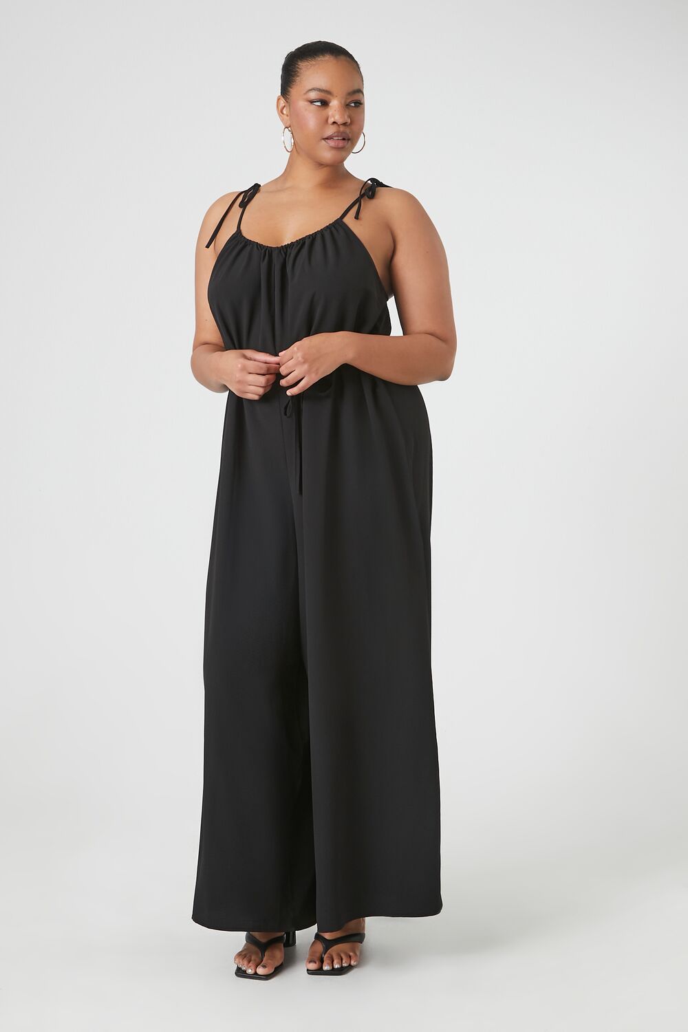 Plus Size Wide-Leg Cami Jumpsuit