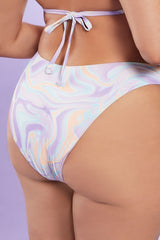 Plus Size Oil Slick Bikini Bottoms