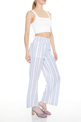 Striped Wide-Leg Pants