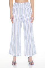 Striped Wide-Leg Pants