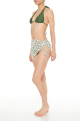 Floral Swim Cover-Up Sarong Skirt