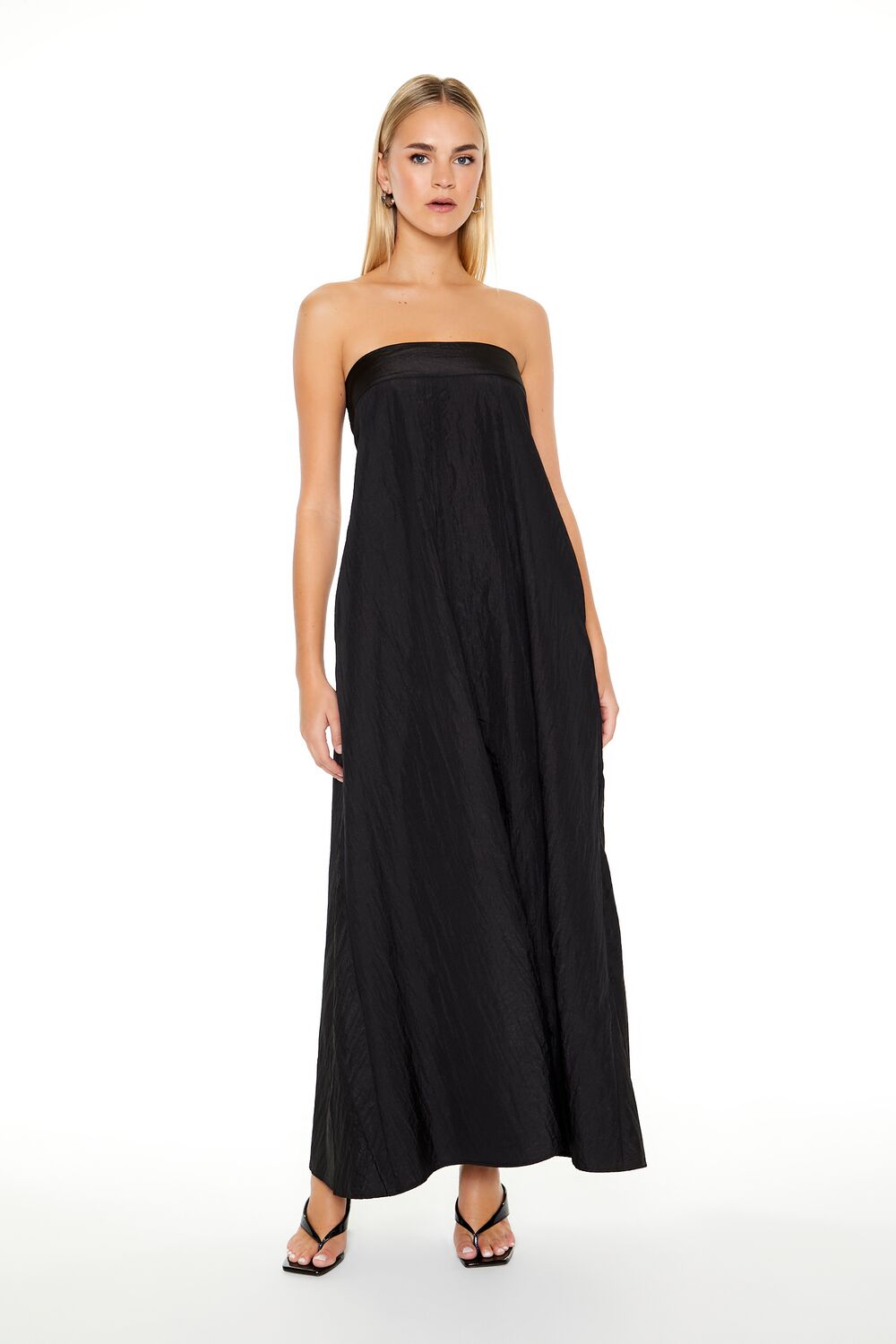 Strapless A-Line Maxi Dress