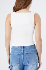 Ribbed Asymmetrical Tank Top