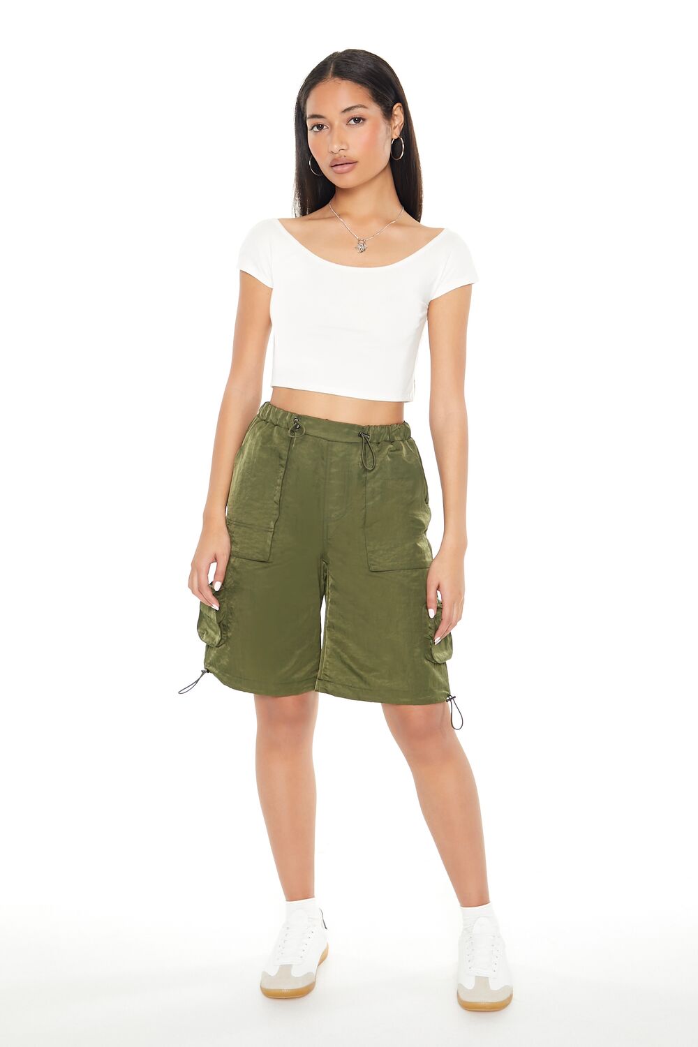 Cropped Boat-Neck Tee