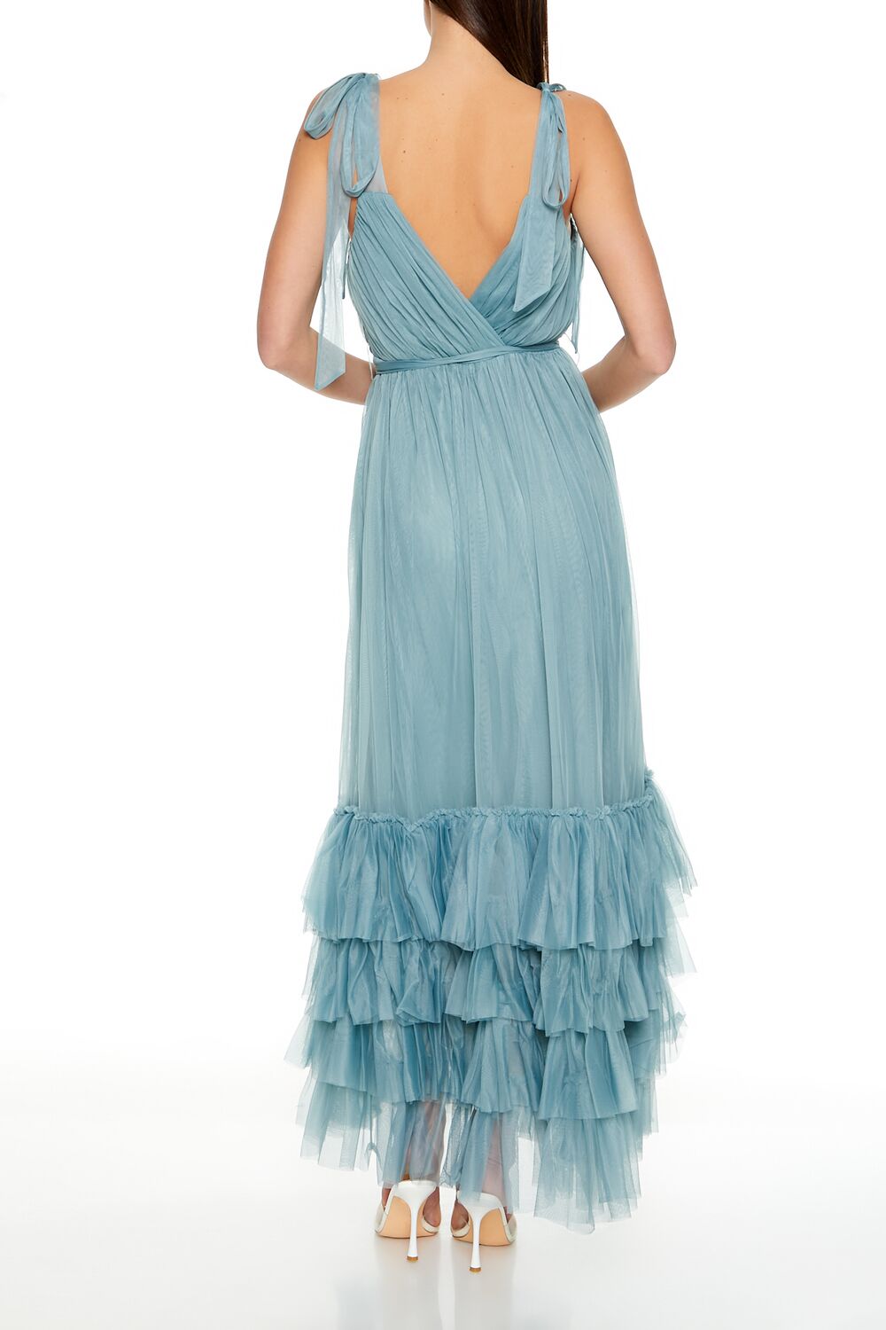 Tiered Ruffle-Trim Maxi Dress