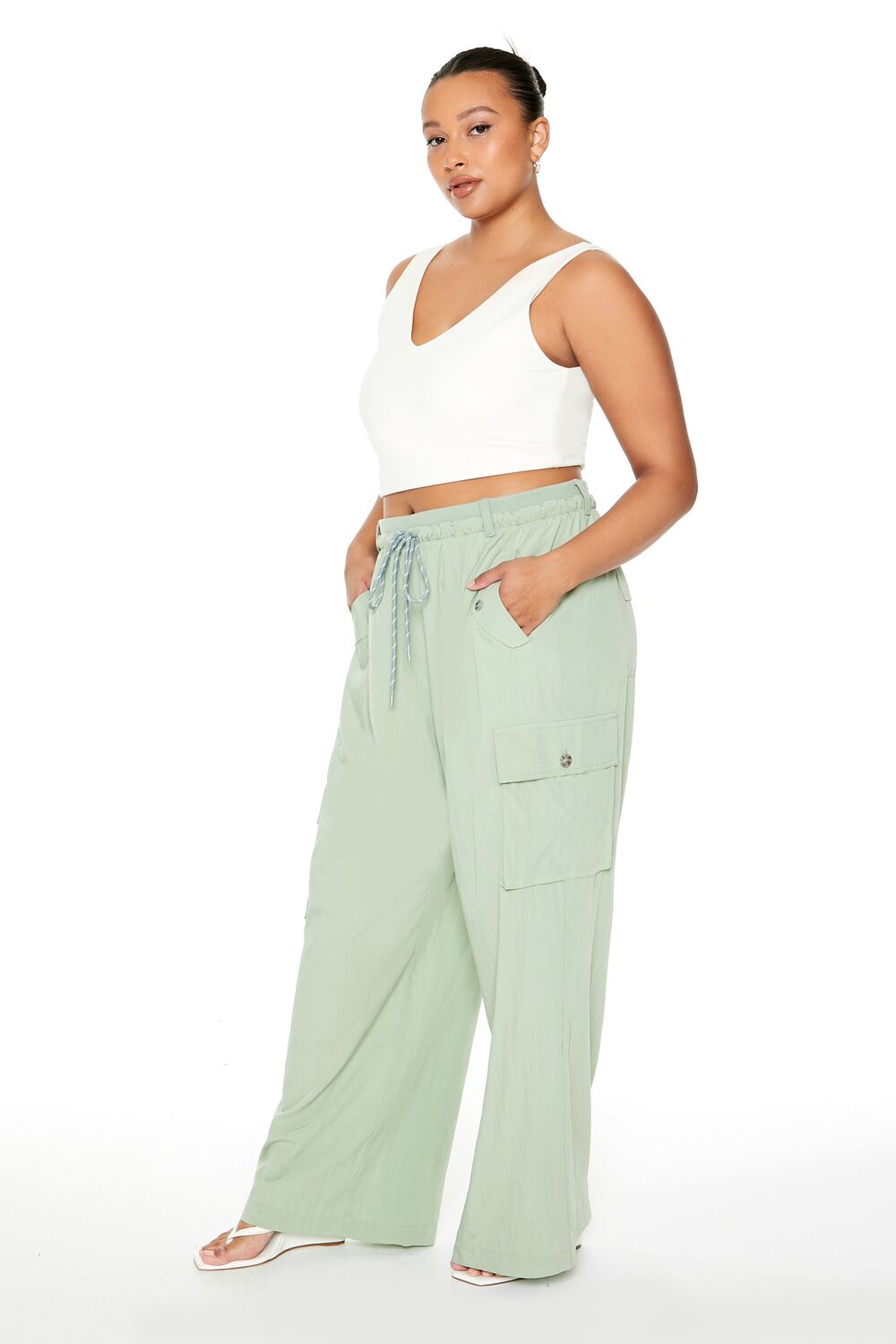 Plus Size Straight-Leg Cargo Joggers