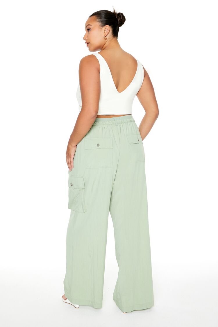 Plus Size Straight-Leg Cargo Joggers