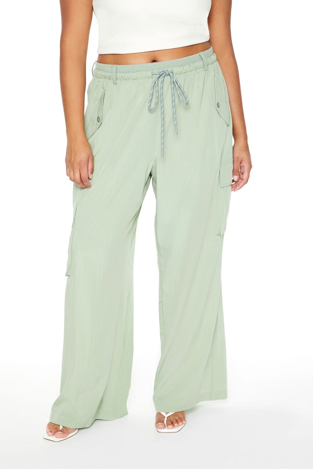 Plus Size Straight-Leg Cargo Joggers