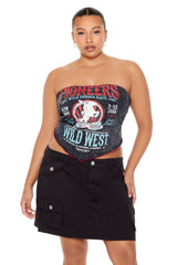 Plus Size Twill Cargo Mini Skirt