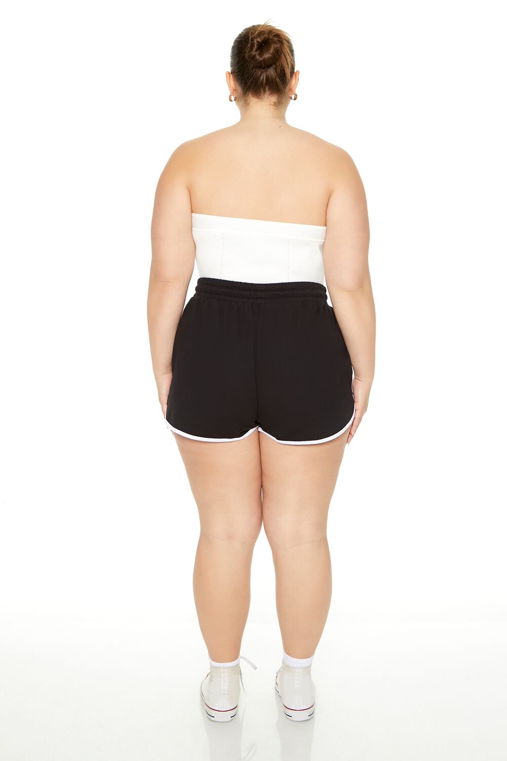 Plus Size French Terry Ringer Shorts