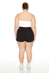 Plus Size French Terry Ringer Shorts