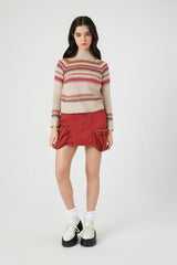 Geo Print Turtleneck Sweater