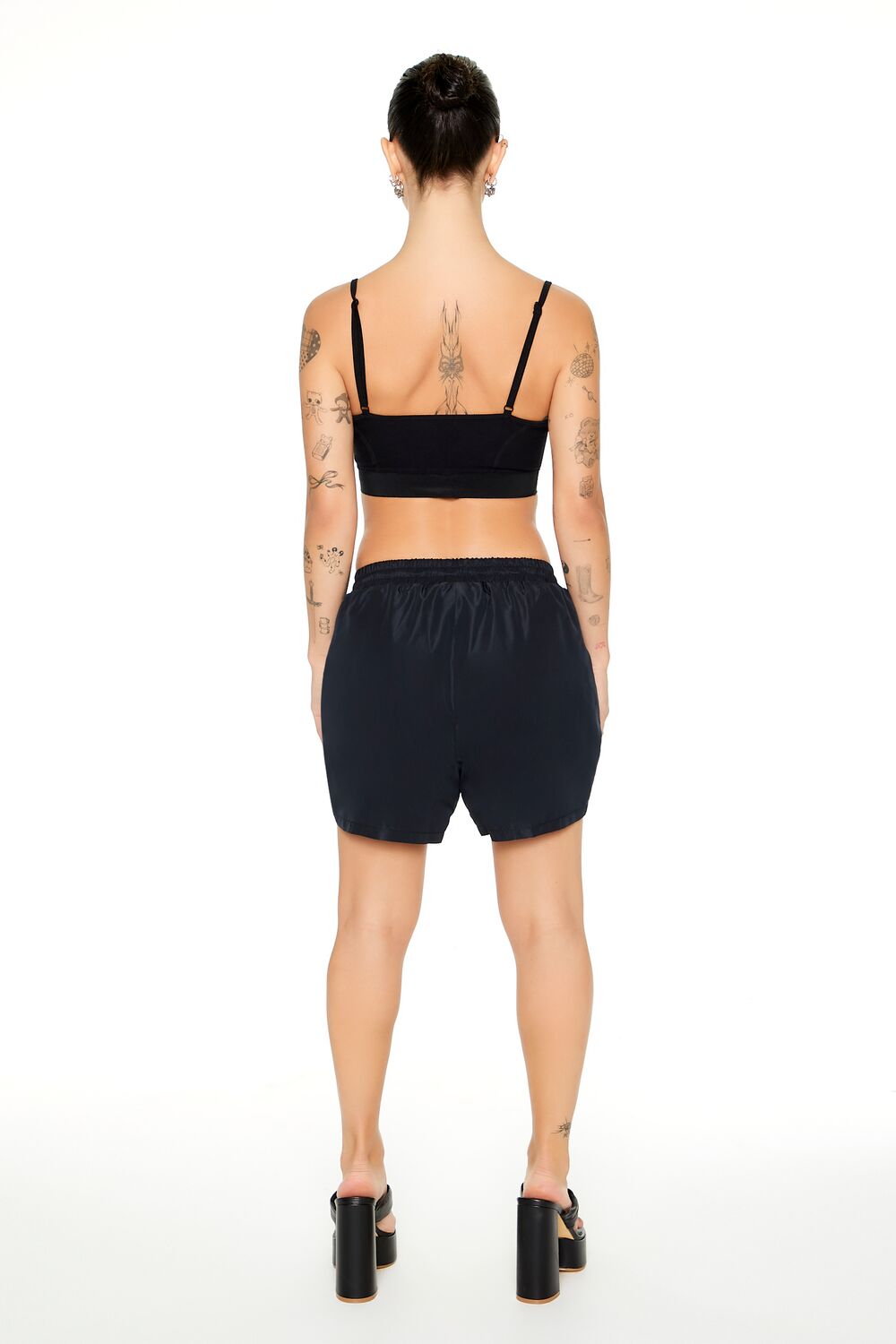 Ruched Toggle Drawstring Shorts