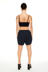 Ruched Toggle Drawstring Shorts