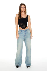 Cropped Crochet Tank Top